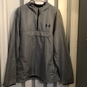 Black and gray under armour wind breaker